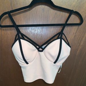 Light Pink Cropped Tank Top